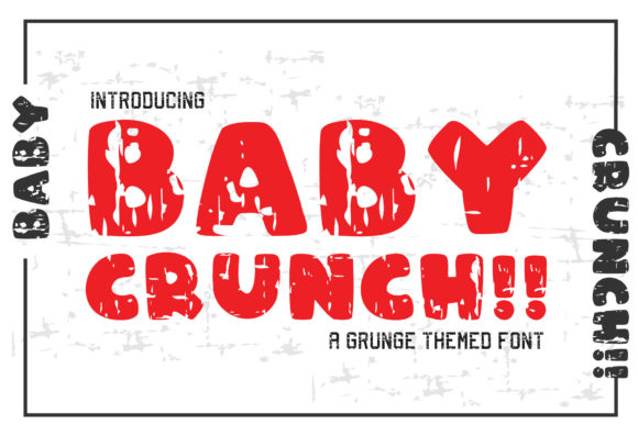 Baby Crunch: A Bold Display Font for Digital Creators