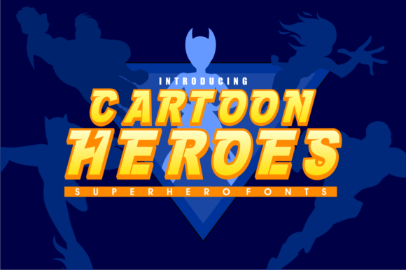 Cartoon Heroes Display Font: A Playful Thick Lettered Typeface