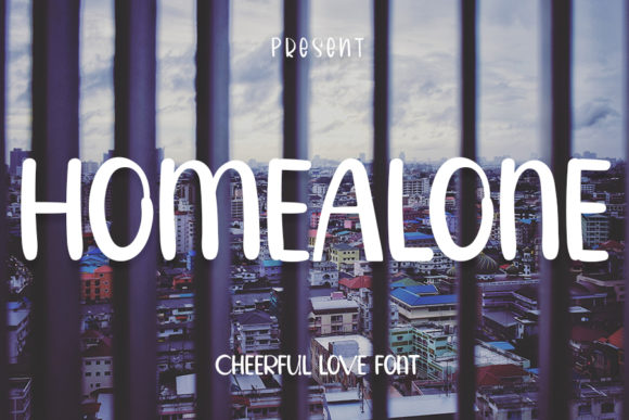 Homealone: A Friendly Display Font That Brightens Marketing Visuals