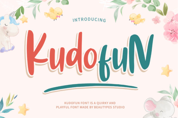 Kudofun: A Jolly Display Font for Playful Branding