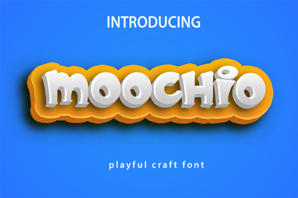 Moochio: A Playful Display Font for Small Business Branding